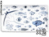 Manta sushi plates x2